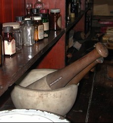 A pestle and mortar