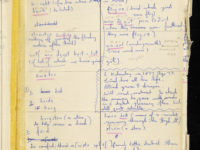 Page from SED Response Book showing handwritten notes