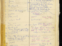 Handwritten notes on a page of SED response book