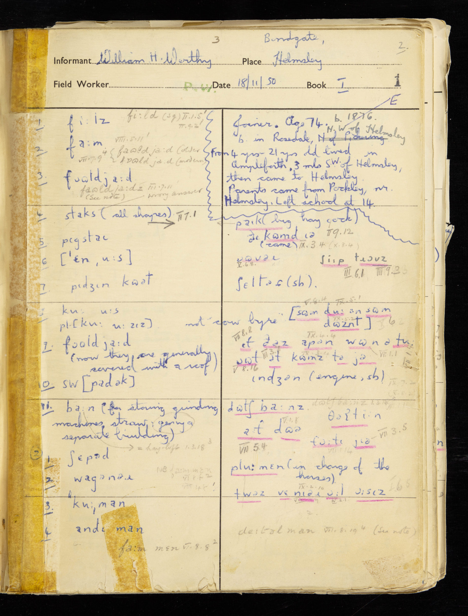 The Origin of Speeches The Dialect and Heritage Project