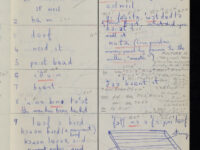 Filled in page of a response book.