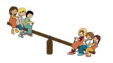 Kids on a see-saw