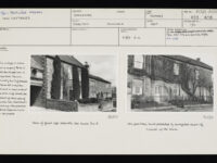 Two black and white photos mounted on a photocard.