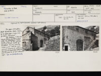 Two black and white landscapes photographs mounted on a photocard