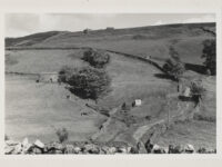 View of a disused lime kiln on the hilltop at Kisdon (Swaledale).