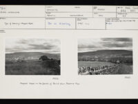 Two black and white landscapes mounted on a photocard.