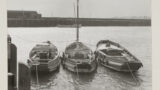 Cobles in the harbour at Bridlington (East Riding of Yorkshire).