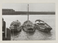 Cobles in the harbour at Bridlington (East Riding of Yorkshire).