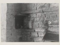 Side oven in 17th century fireplace in stone house at Peat Gate Head, near Low Row ( Swaledale).
