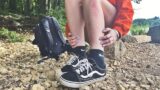 Person with cut knee